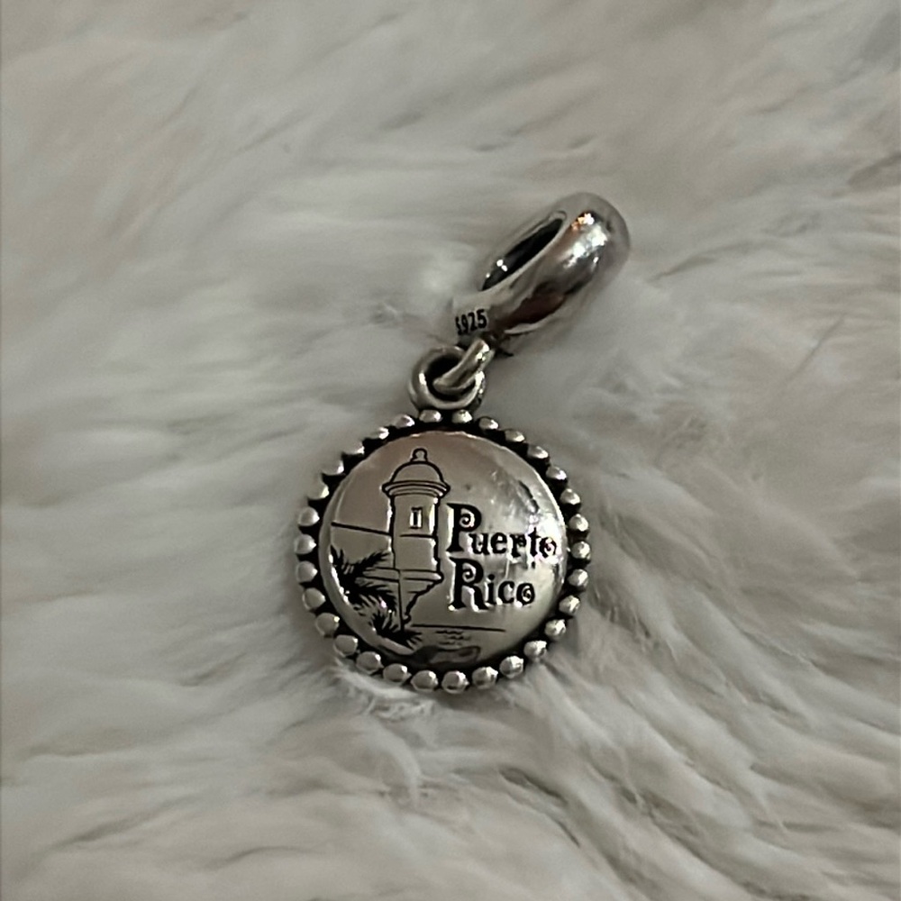 Pandora Dangle Travel Charm featuring Puerto Rico